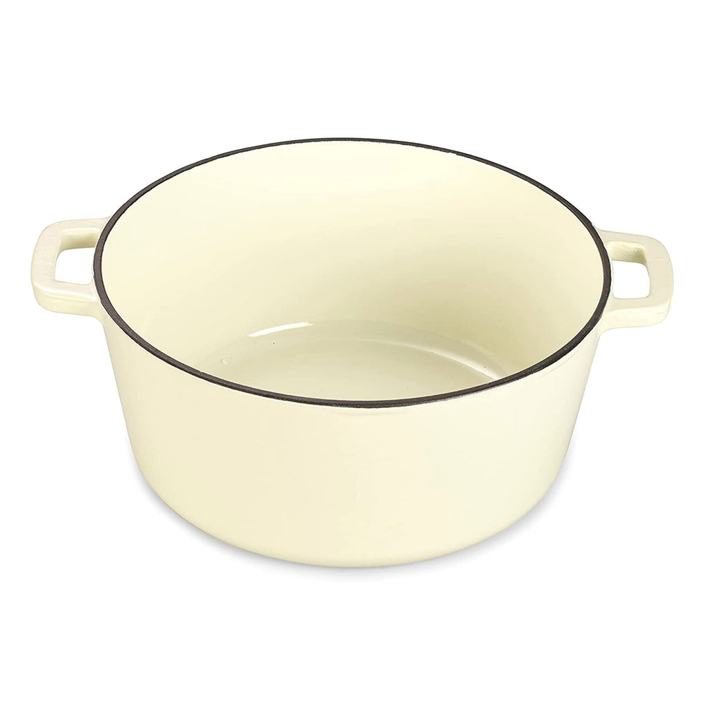 ECHTWERK Schmortopf und Servierpfanne 2-in-1 Set Creme aus Gusseisen 3,5 L
