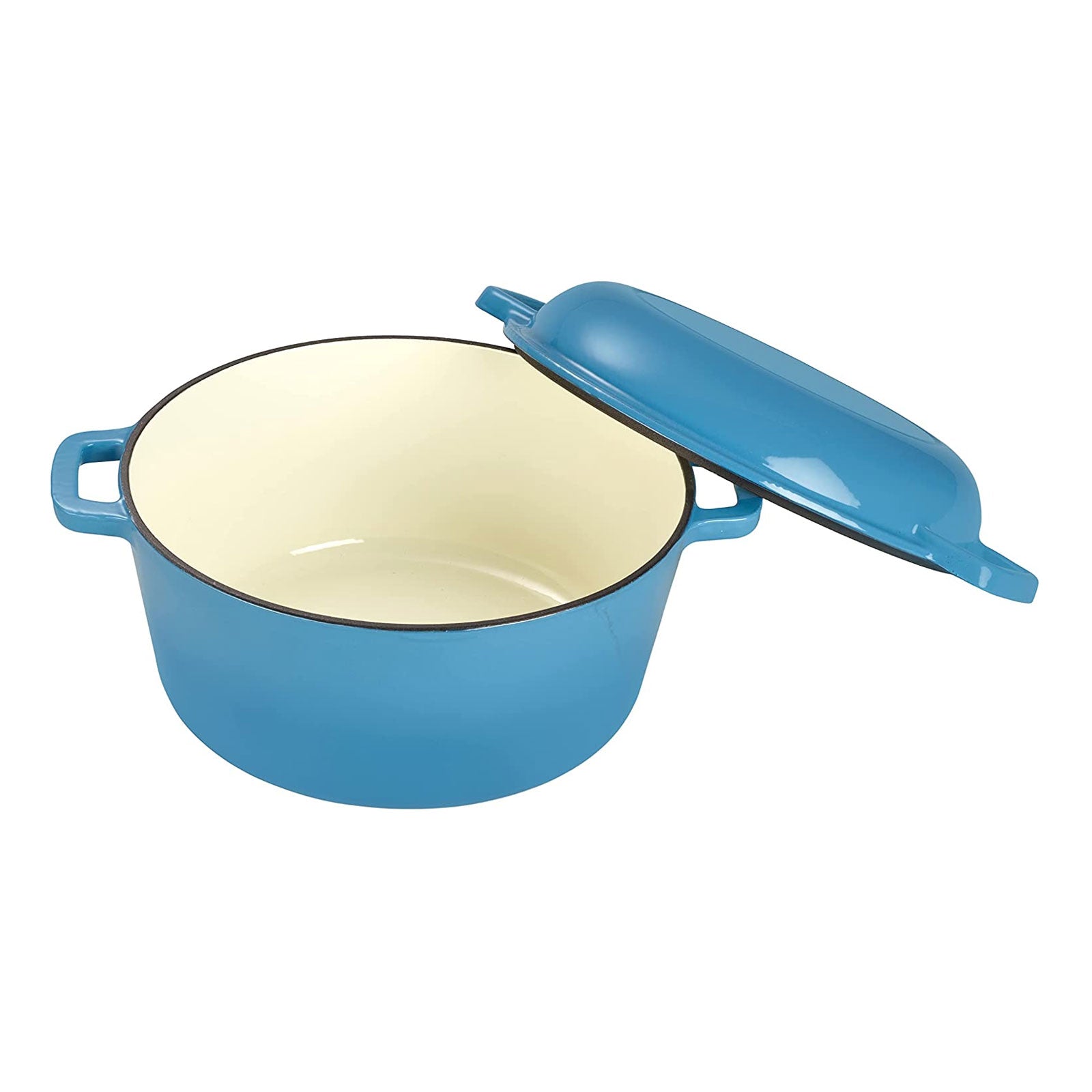 ECHTWERK Schmortopf und Servierpfanne 2-in-1 Set Hellblau aus Gusseisen 3,5 L