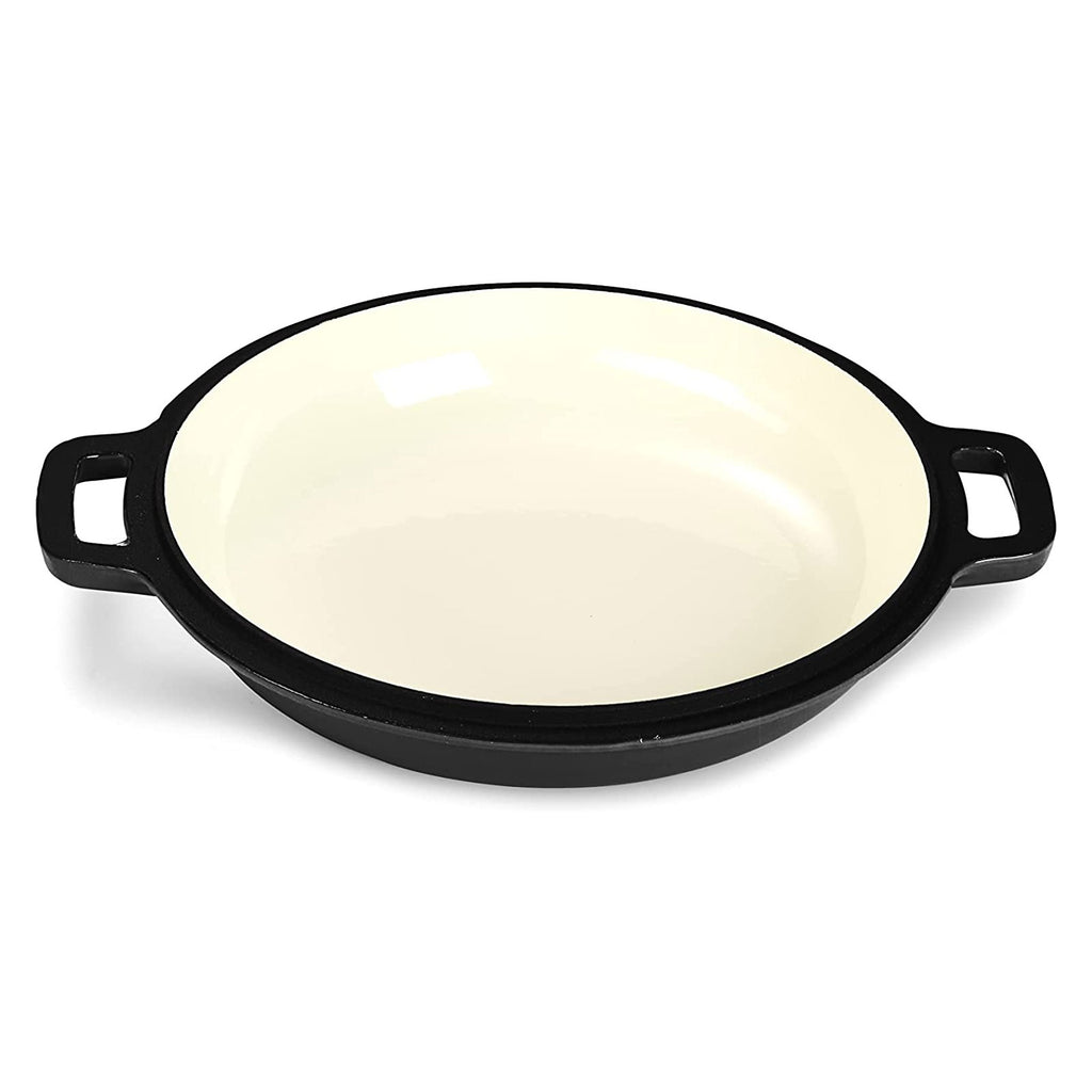 ECHTWERK Schmortopf und Servierpfanne 2-in-1 Set Schwarz aus Gusseisen 3,5 L