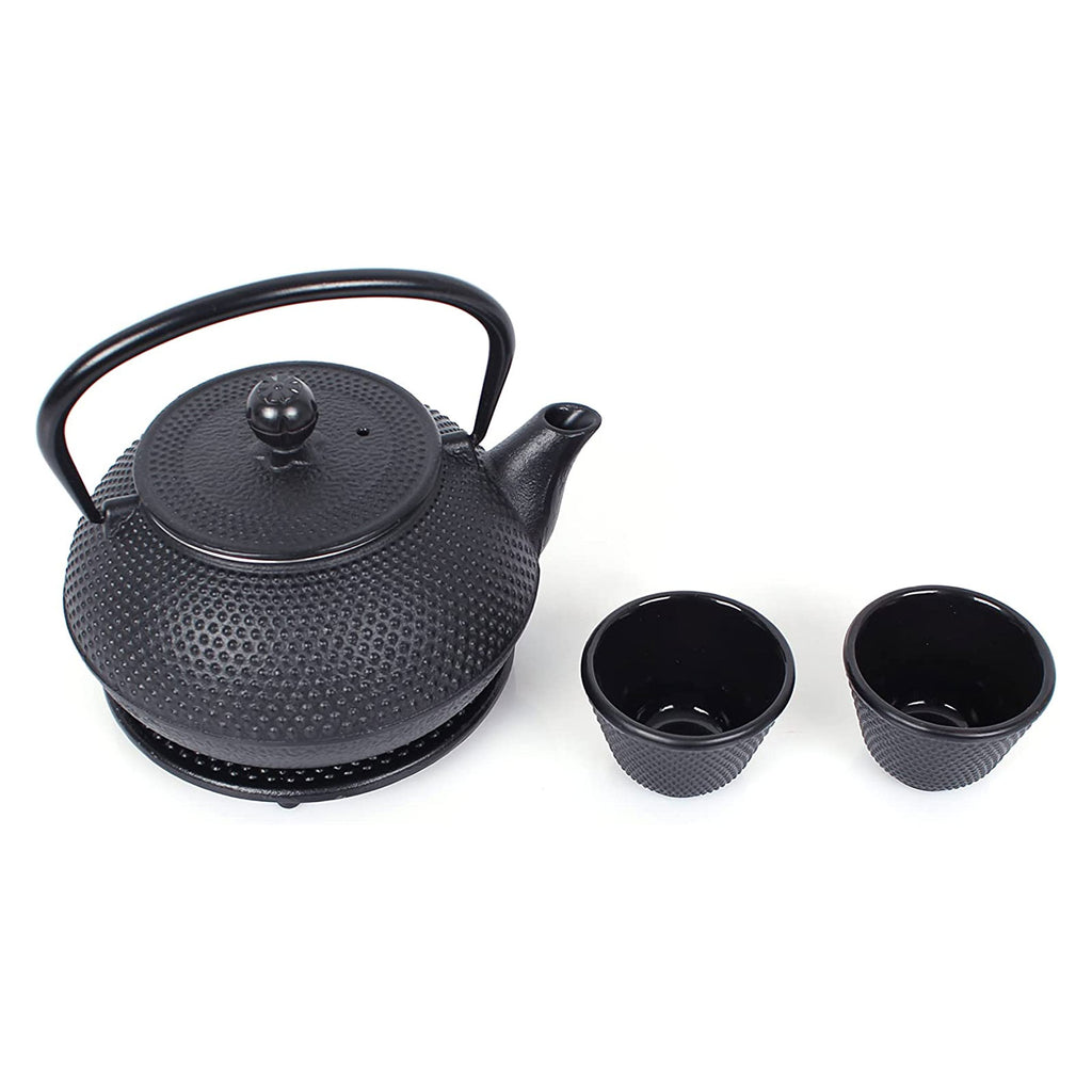 ECHTWERK Teeservice aus Gusseisen Schwarz 0,8 L