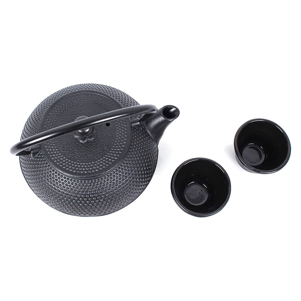 ECHTWERK Teeservice aus Gusseisen Schwarz 0,8 L