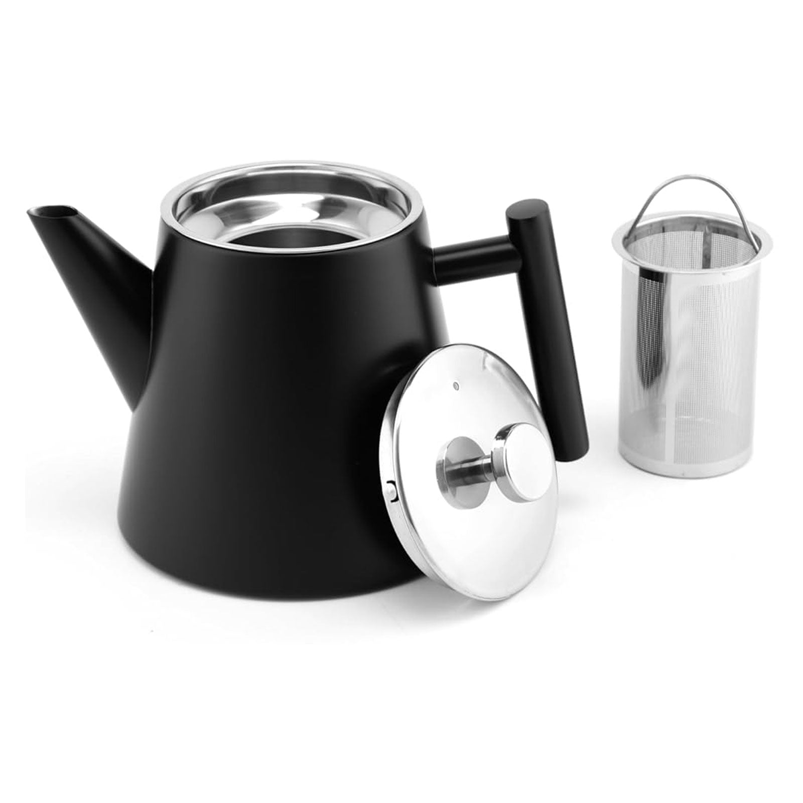 ECHTWERK Doppelwandige Teekanne aus Edelstahl 1000 ml