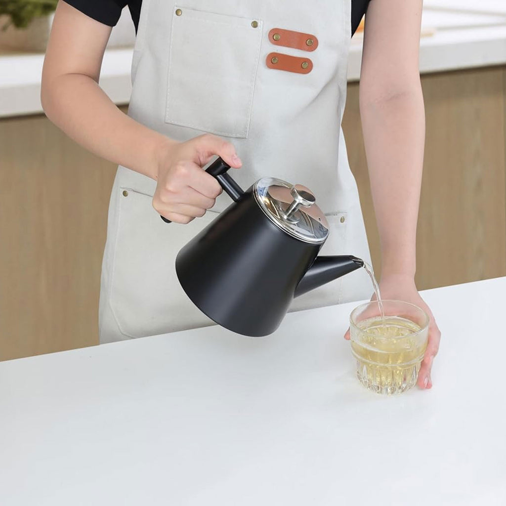 ECHTWERK Doppelwandige Teekanne aus Edelstahl 1000 ml