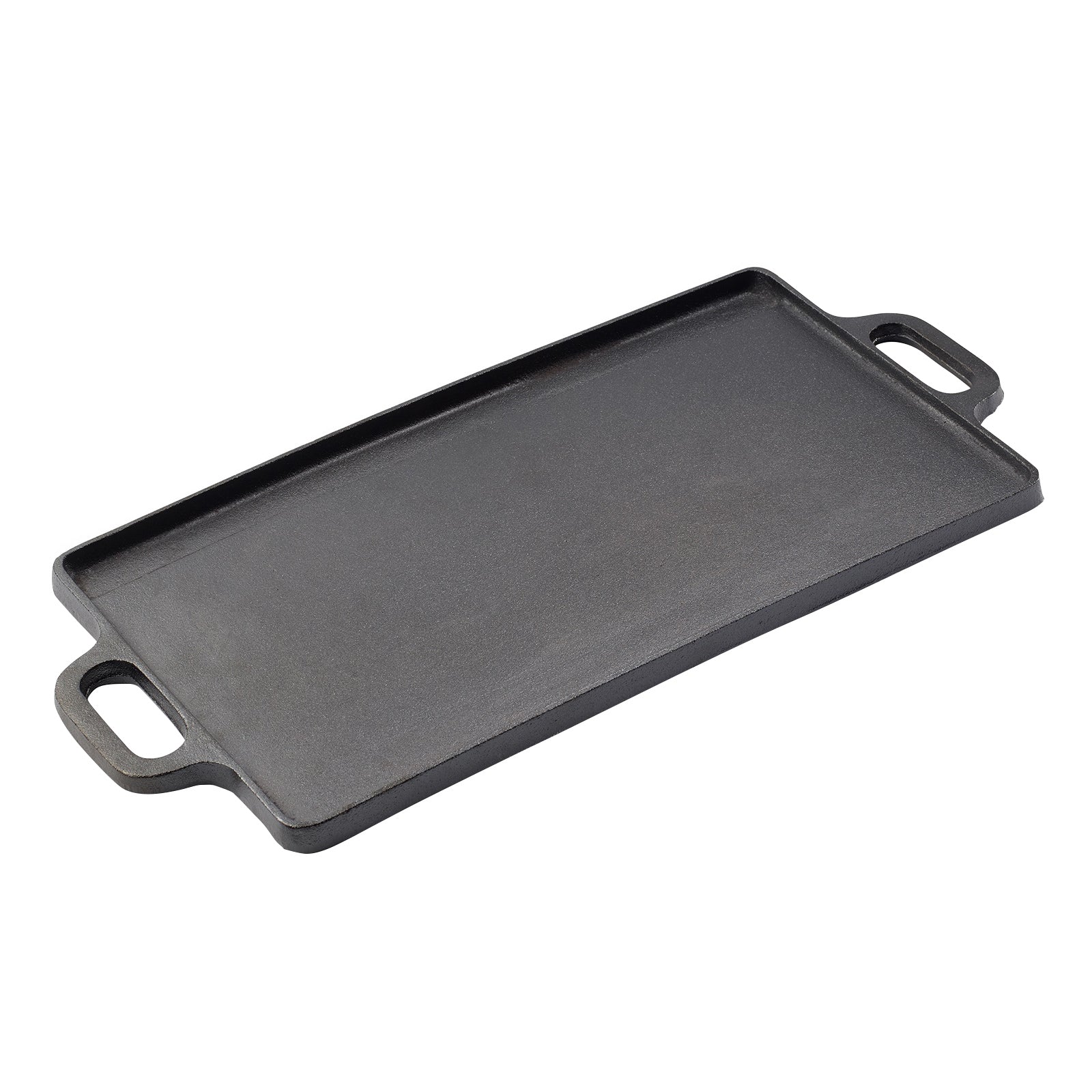 ECHTWERK Grillplatte Small 45,5 x 23 x 1,5cm aus Gusseisen mit 2 Griffen und Emaille-Beschichtung