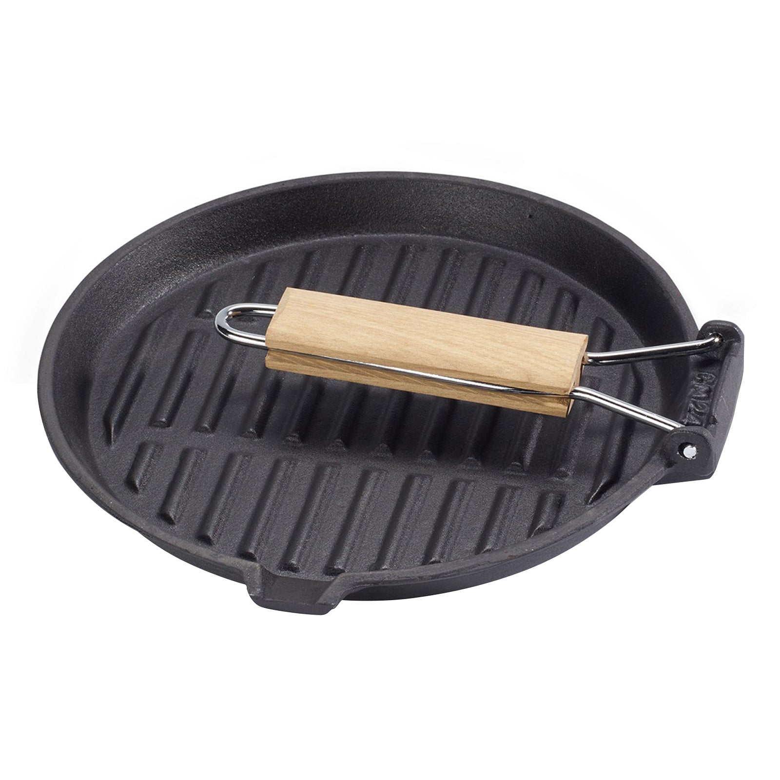 ECHTWERK Grillpfanne aus Gusseisen und Emaille-Beschichtung 24cm