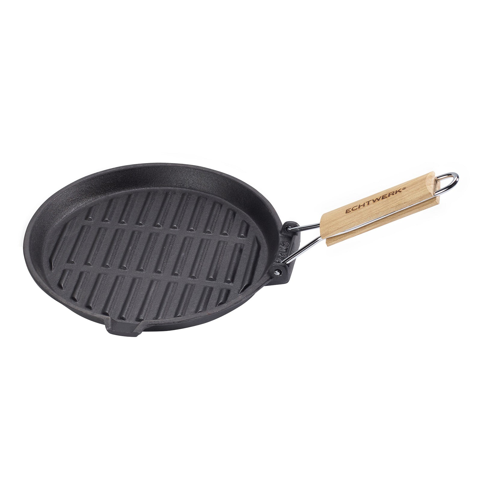ECHTWERK Grillpfanne aus Gusseisen und Emaille-Beschichtung 24cm