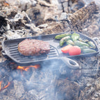 ECHTWERK Grillpfanne aus Gusseisen mit Grillstreifen Schwarz
