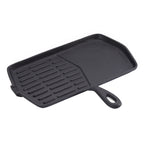 ECHTWERK Grillpfanne aus Gusseisen mit Grillstreifen Schwarz