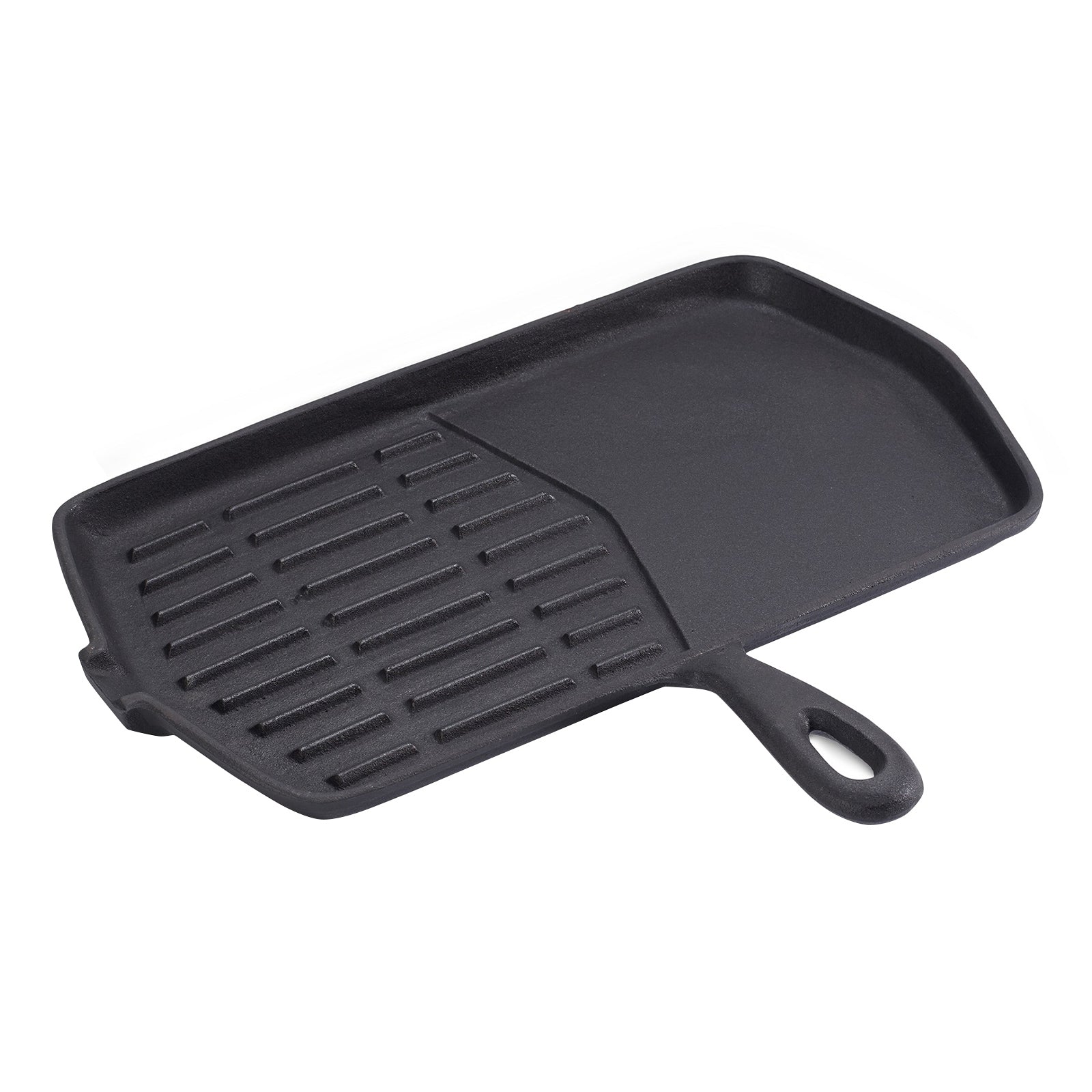 ECHTWERK Grillpfanne aus Gusseisen mit Grillstreifen Schwarz