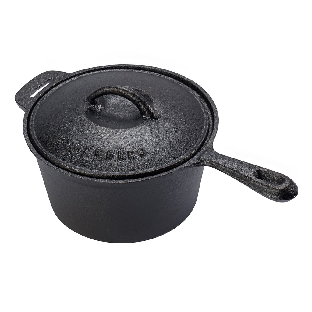ECHTWERK 7-tlg. Dutch Oven Set aus Gusseisen in Holzkiste
