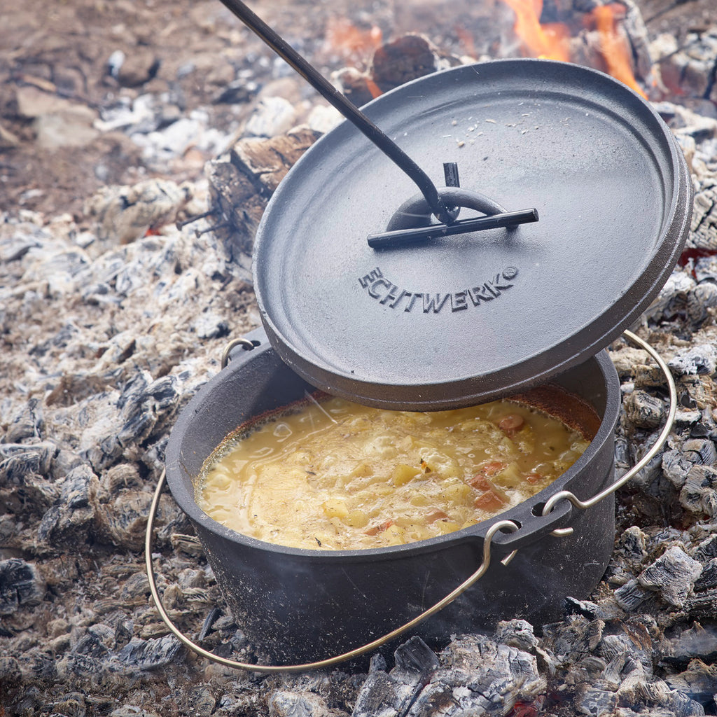 ECHTWERK 7-tlg. Dutch Oven Set aus Gusseisen in Holzkiste