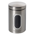 ECHTWERK stilvolle Vorratsdosen Single-Brushed aus Metall 4 L mit Sichtfenstern