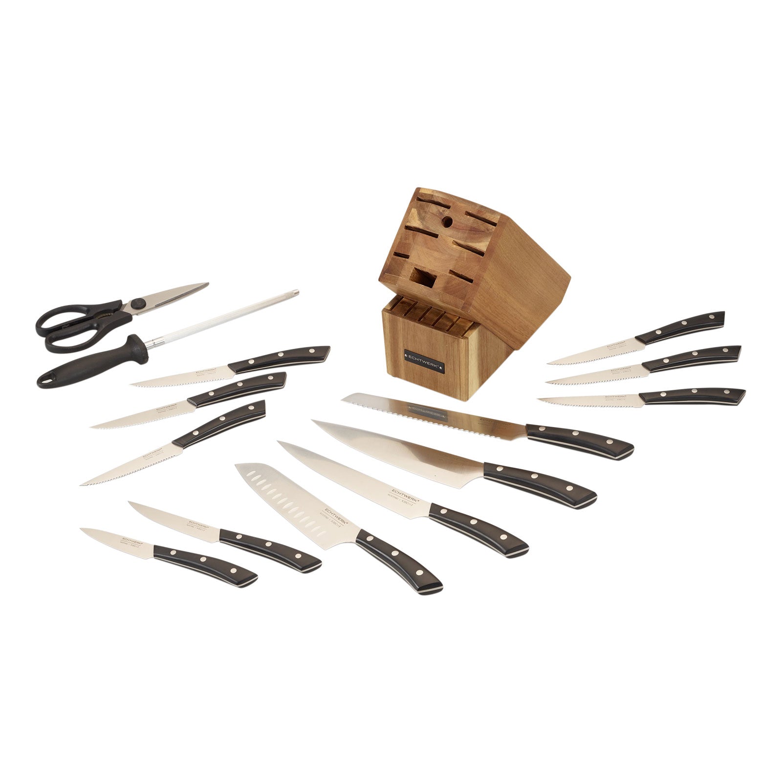 ECHTWERK Messerblock Set "Premium" aus Stahl