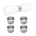 ECHTWERK Serviettenring-Set aus Edelstahl Silber