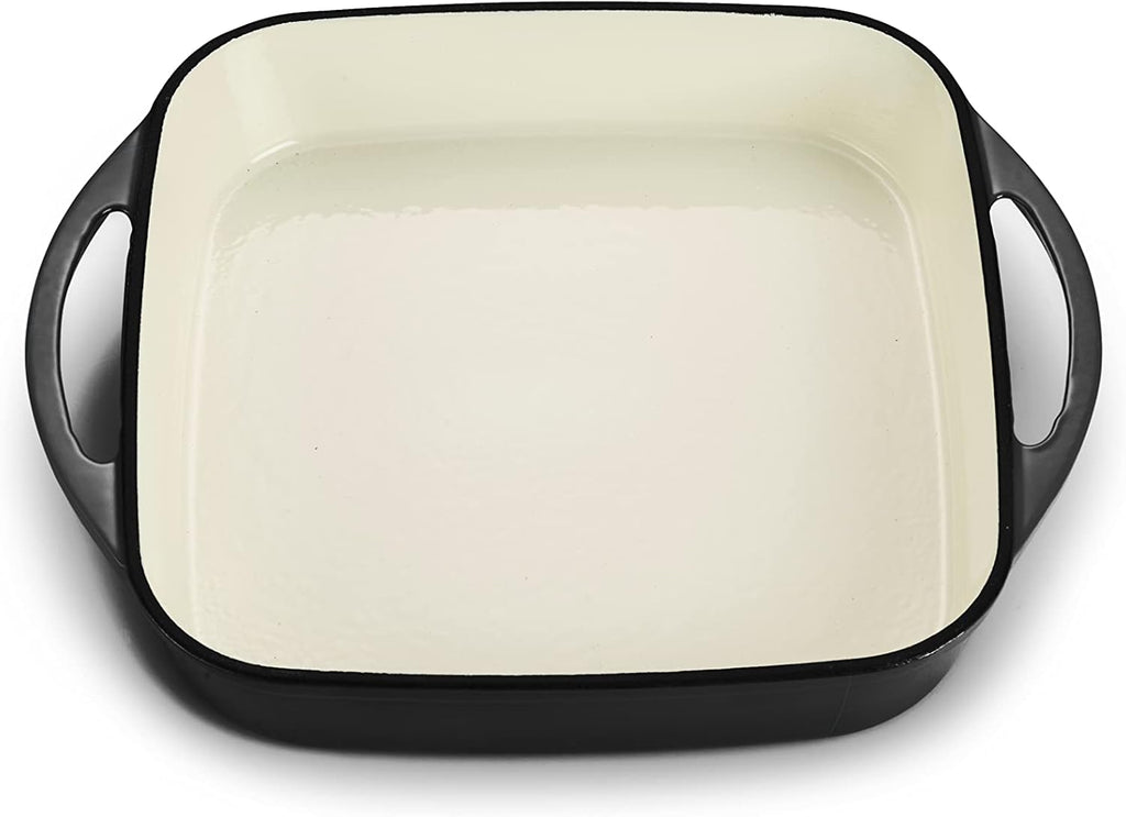 ECHTWERK Universalbräter und Pfanne 2-in-1 Set Schwarz aus Gusseisen 1,5 L