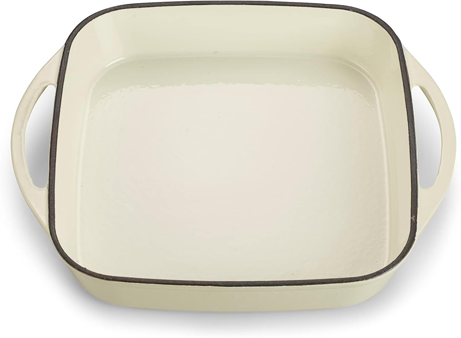 ECHTWERK Universalbräter und Pfanne 2-in-1 Set Creme aus Gusseisen 1,5 L