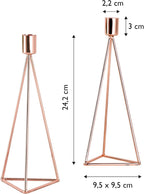 ECHTWERK 2-tlg. Teelicht-/ Kerzenhalter Set "Modern Big" Kupfer