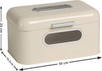 ECHTWERK Retro Brotkasten "Small" Creme aus Metall mit Sichtfenstern