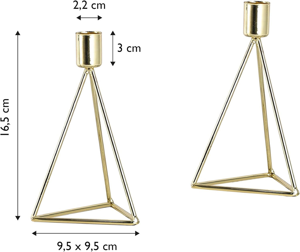 ECHTWERK 2-tlg. Teelicht-/ Kerzenhalter Set "Modern Small" Gold