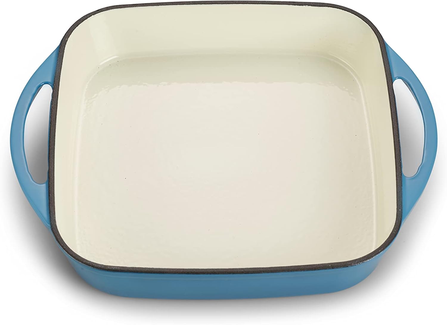 ECHTWERK Universalbräter und Pfanne 2-in-1 Set Hellblau aus Gusseisen 1,5 L