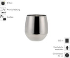 ECHTWERK Weingläser 2-tlg Rotweingläser 500 ml Silber aus Edelstahl