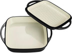 ECHTWERK Universalbräter und Pfanne 2-in-1 Set Schwarz aus Gusseisen 1,5 L