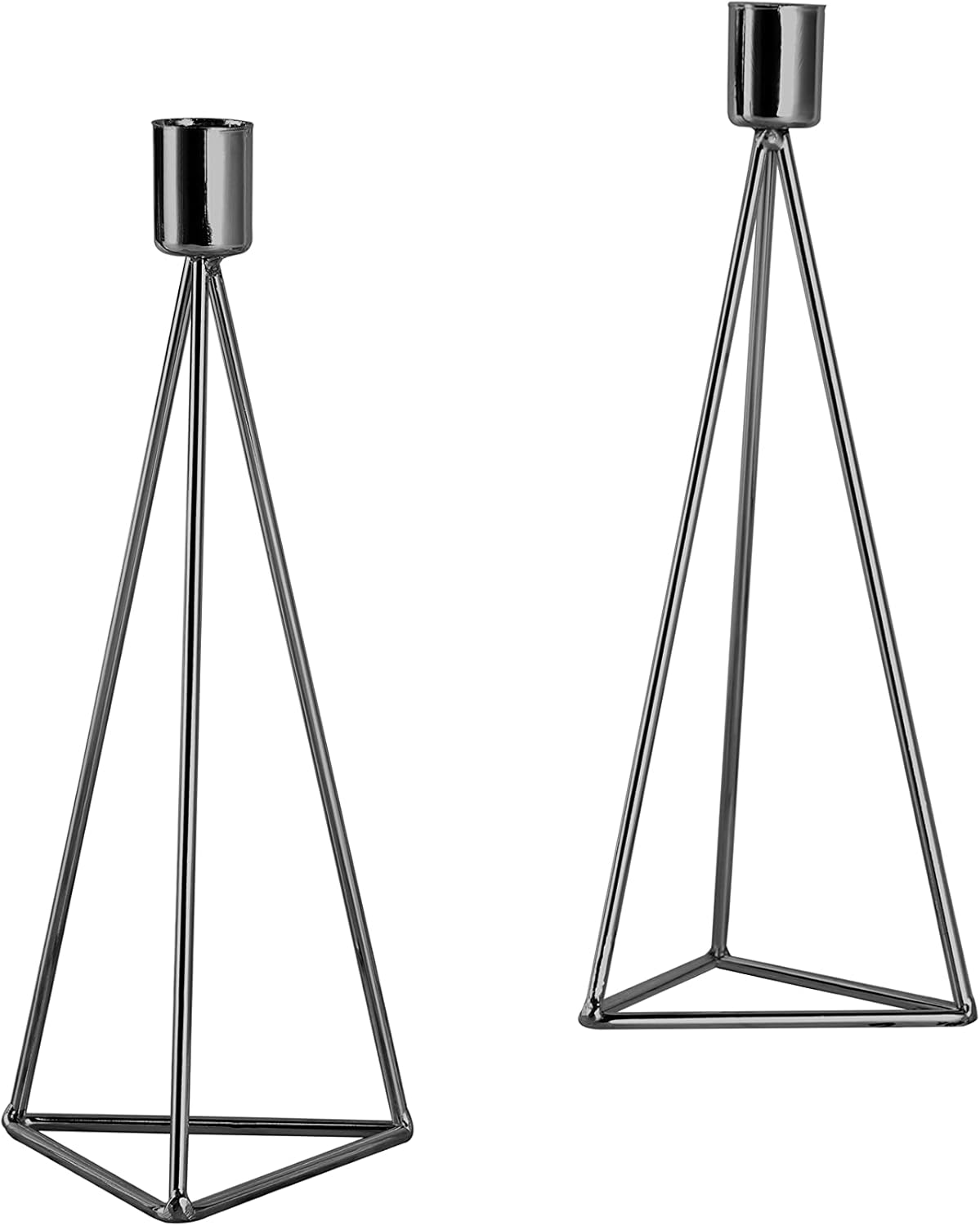 ECHTWERK 2-tlg. Teelicht-/ Kerzenhalter Set "Modern Big" Schwarz