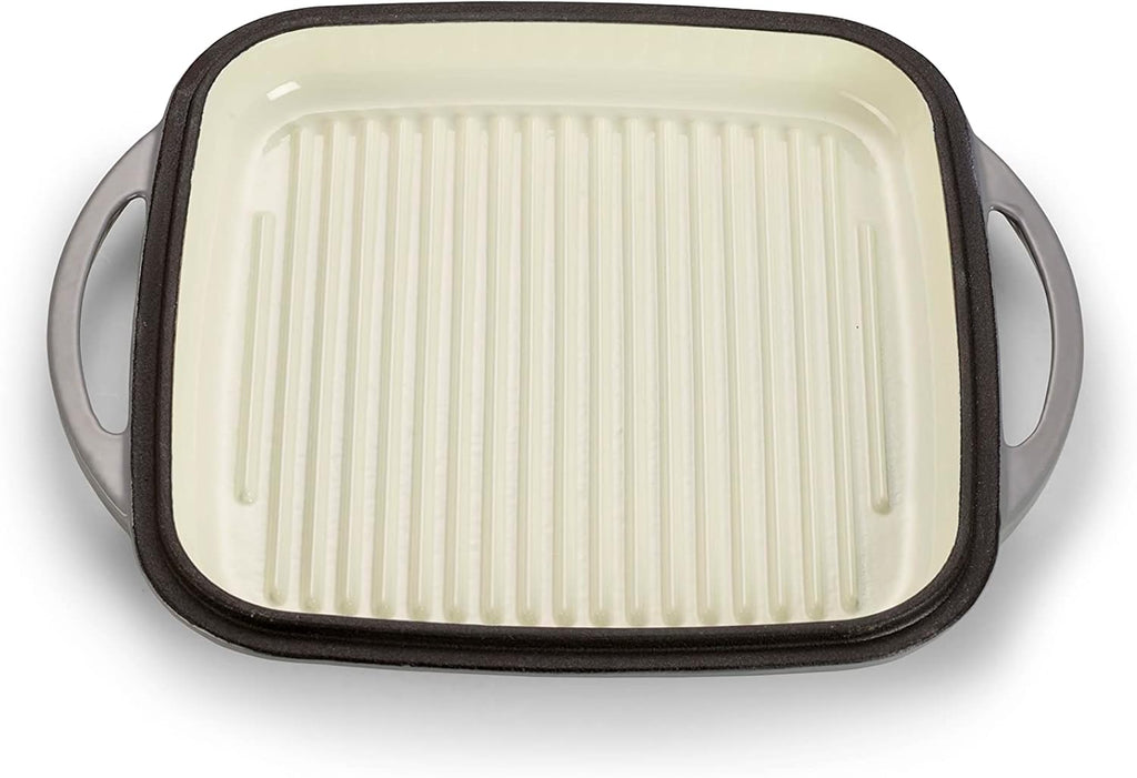 ECHTWERK Universalbräter und Pfanne 2-in-1 Set Grau aus Gusseisen 1,5 L