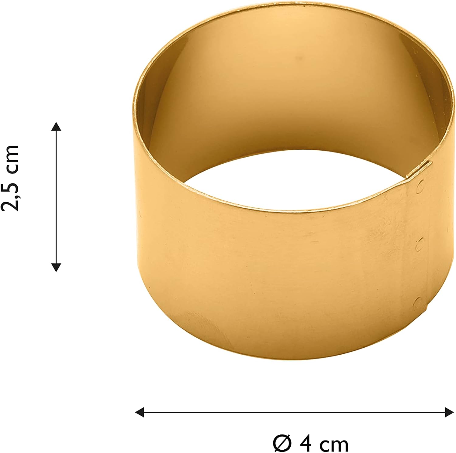 ECHTWERK Serviettenring-Set aus Edelstahl Gold