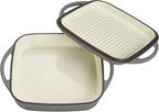 ECHTWERK Universalbräter und Pfanne 2-in-1 Set Grau aus Gusseisen 1,5 L