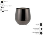 ECHTWERK Weingläser 2-tlg Rotweingläser 500 ml Schwarz aus Edelstahl