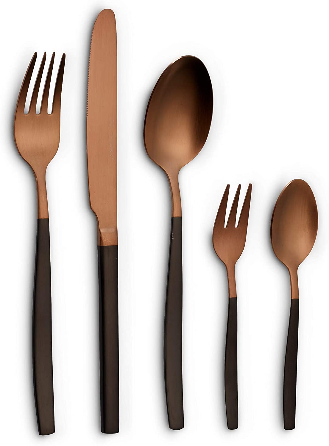 ECHTWERK Tafelbesteck Positano Due-Bronze/Black Edition Schwarz aus Edelstahl