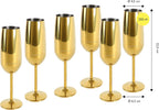 ECHTWERK Sektglas Champagnerglas Gold aus Edelstahl 250 ml