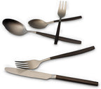 ECHTWERK Tafelbesteck Positano Due-Silver/Black Edition Schwarz aus Edelstahl