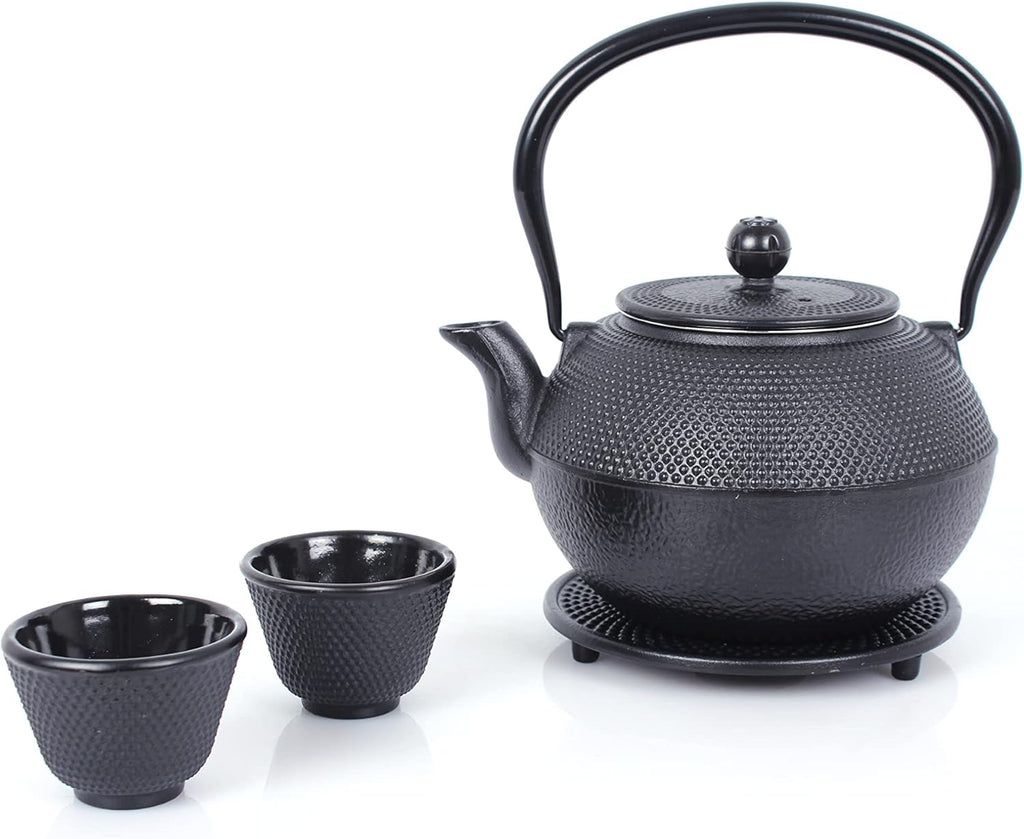 ECHTWERK Teeservice aus Gusseisen Schwarz 1,1 L