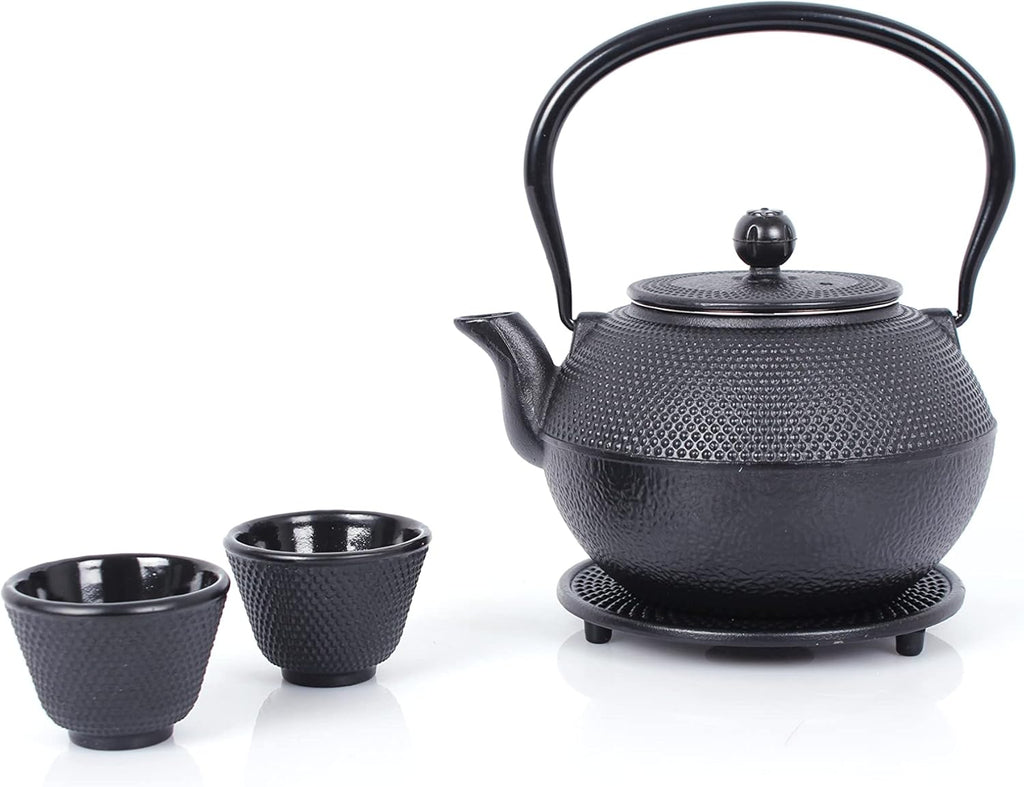 ECHTWERK Teeservice aus Gusseisen Schwarz 1,1 L