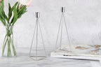ECHTWERK 2-tlg. Teelicht-/ Kerzenhalter Set "Modern Big" Silber