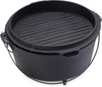ECHTWERK Dutch Oven Feuertopf / Schmortopf Big 31,5 x 21 cm aus Gusseisen und Emaille-Beschichtung mit passendem Deckel