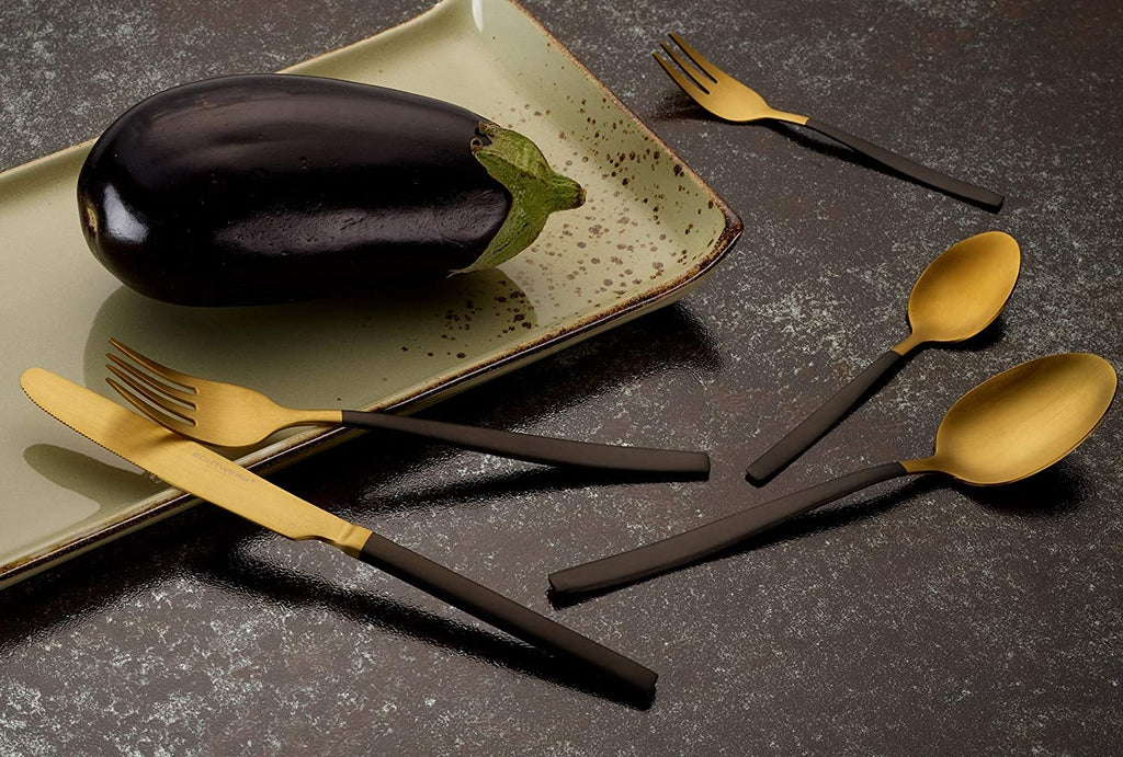 ECHTWERK Tafelbesteck Positano Due-Gold/Black Edition aus Edelstahl