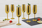 ECHTWERK Sektglas Champagnerglas Gold aus Edelstahl 250 ml
