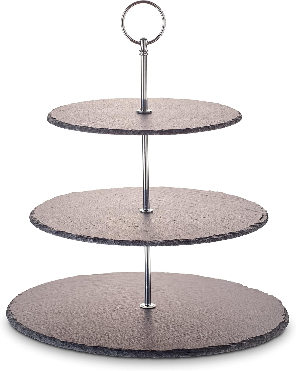 ECHTWERK Etagere-/ Servier-Ablage für Gebäck Silber aus Metall
