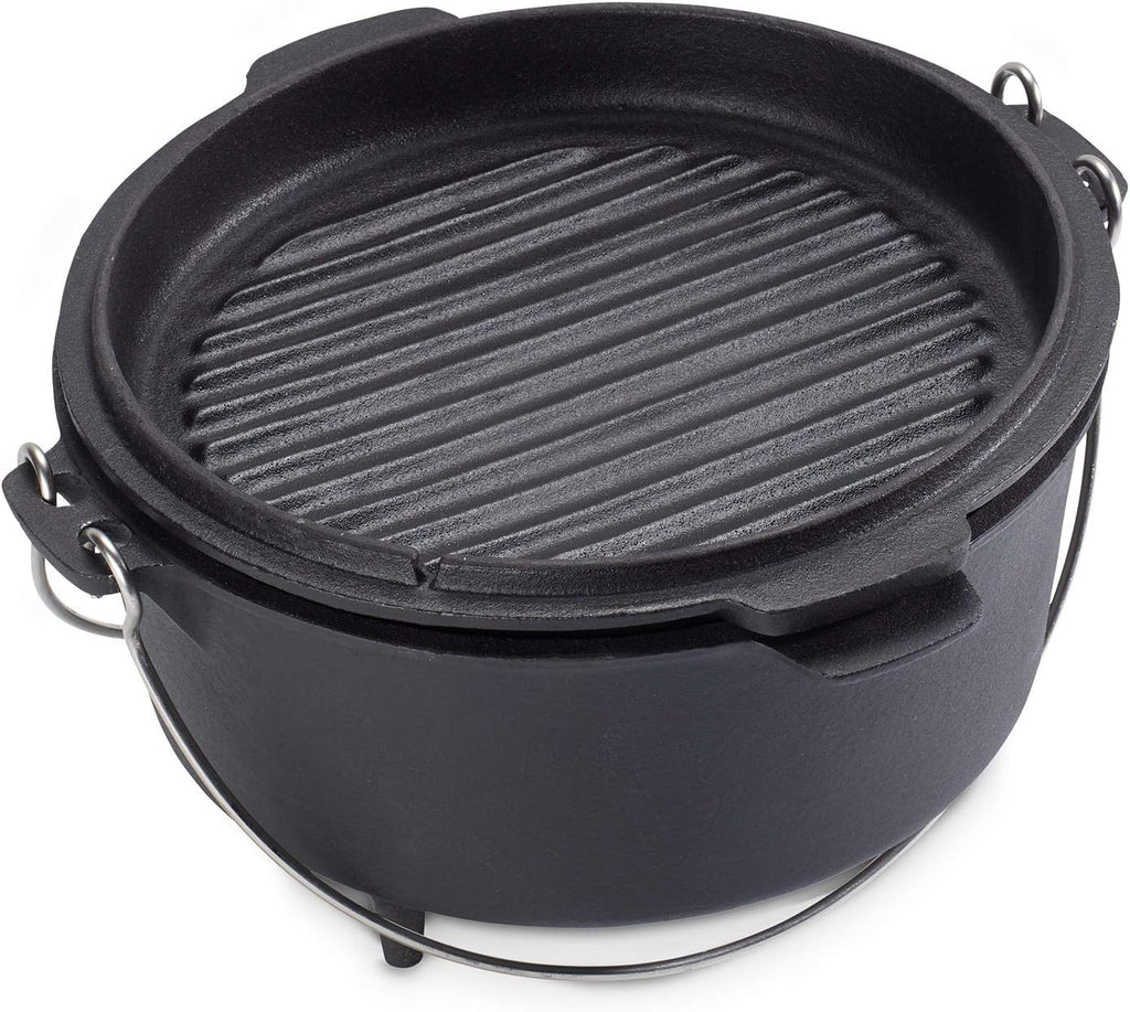 ECHTWERK Dutch Oven Gusseisen BBQ Kochtopf ca. 4 L