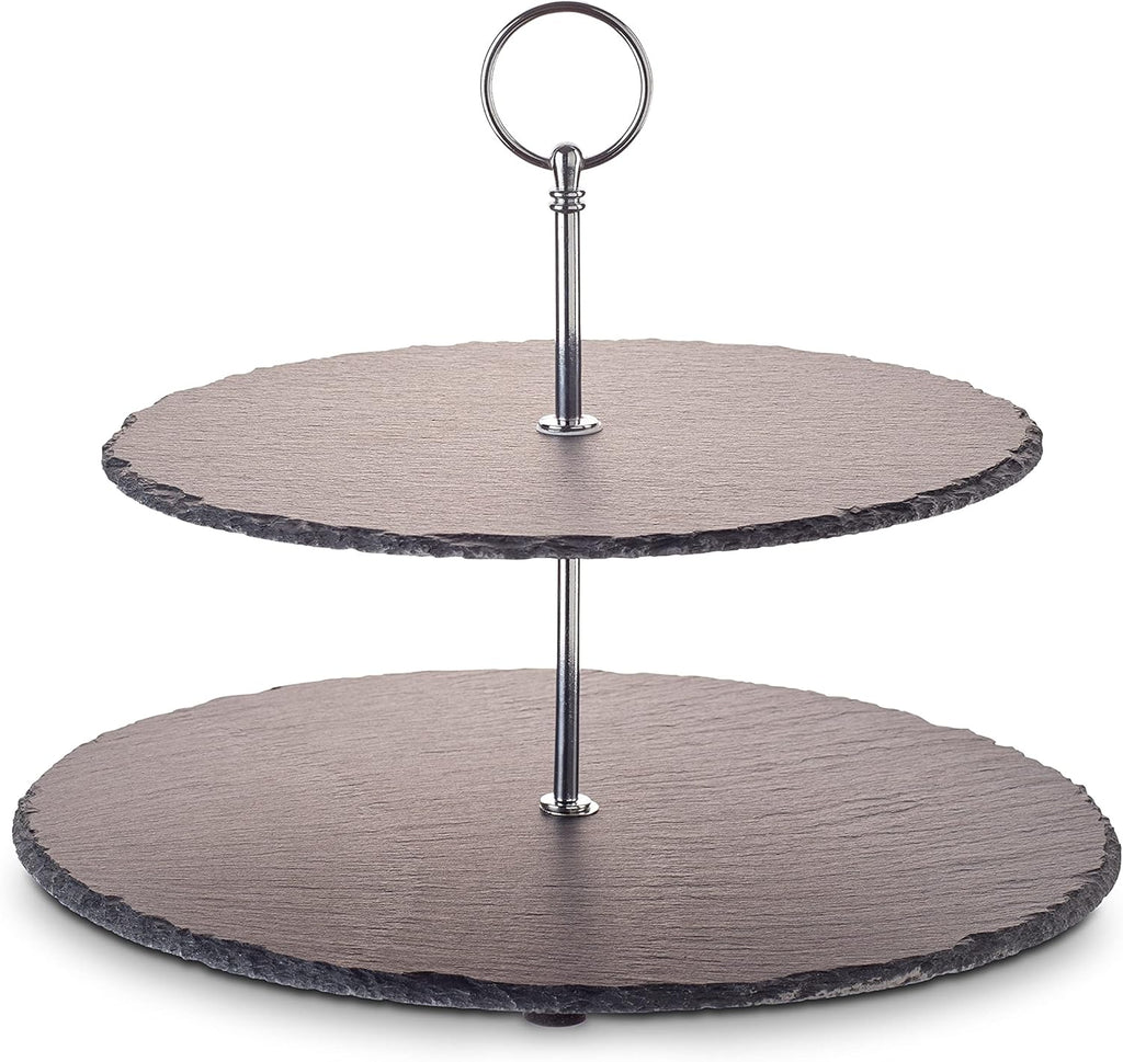 ECHTWERK EW-ET-1778 Etagere-/ Servier-Ablage für Gebäck Silber aus Metall
