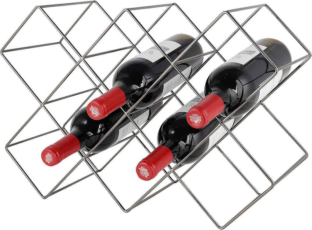 ECHTWERK Weinregal für bis zu 8 Flaschen Schwarz aus Metall