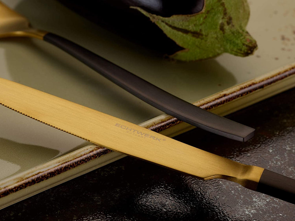 ECHTWERK Tafelbesteck Positano Due-Gold/Black Edition aus Edelstahl