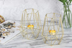 ECHTWERK 2-tlg. Teelicht-/ Kerzenhalter Set "Vintage Big" Gold