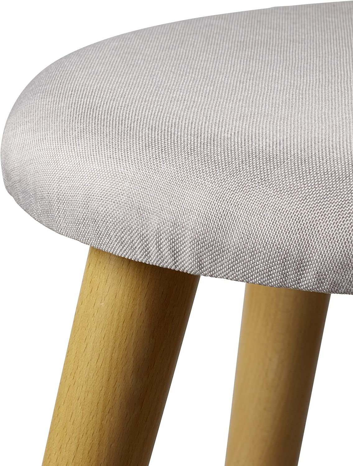 Sitzhocker „Skandi“ mit Holzfüßen und bequemer Polsterung