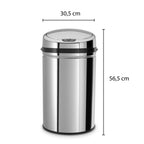 ECHTWERK Abfalleimer Mülleimer mit Sensor INOX aus Edelstahl 30 Liter
