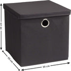 Aufbewahrungsbox mit Deckel aus Oxford-Stoff