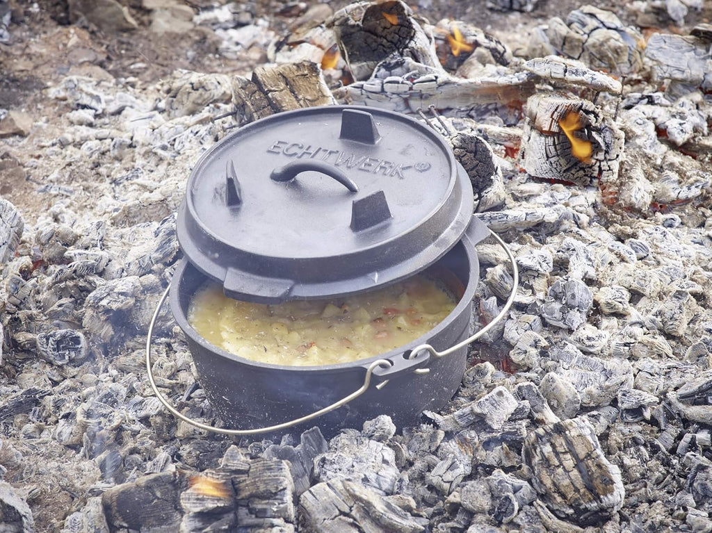ECHTWERK Dutch Oven Gusseisen BBQ Kochtopf ca. 4 L